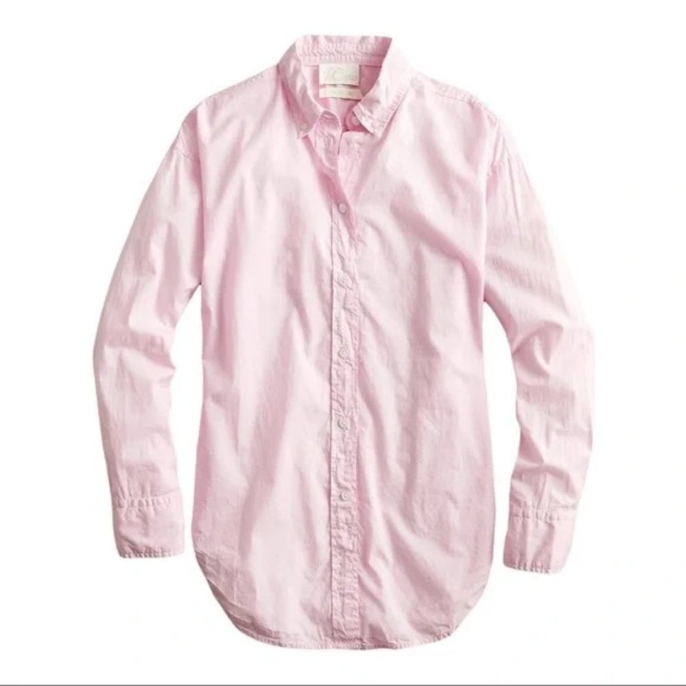 J Crew Relaxed-fit garment-dyed lightweight cotton poplin shirt